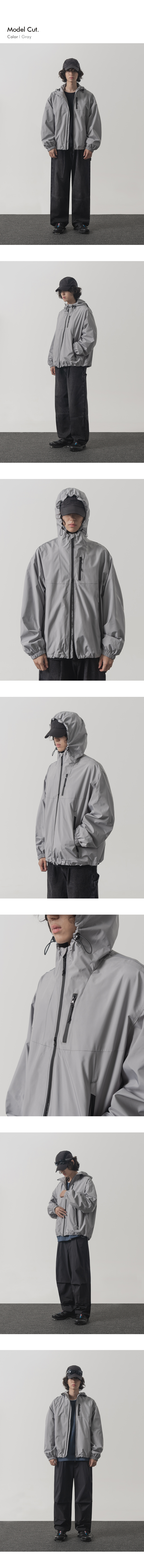 VLAD) DOUBLE LAYER WINDBREAKER JACKET_GRAY - 디미트리블랙
